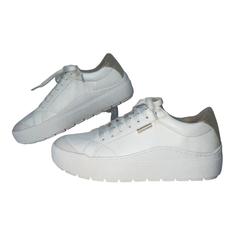 Dr. Scholl’s Women's Time Off Lace Up Platform Sneakers White Gold Size 8 - Picture 3 of 7